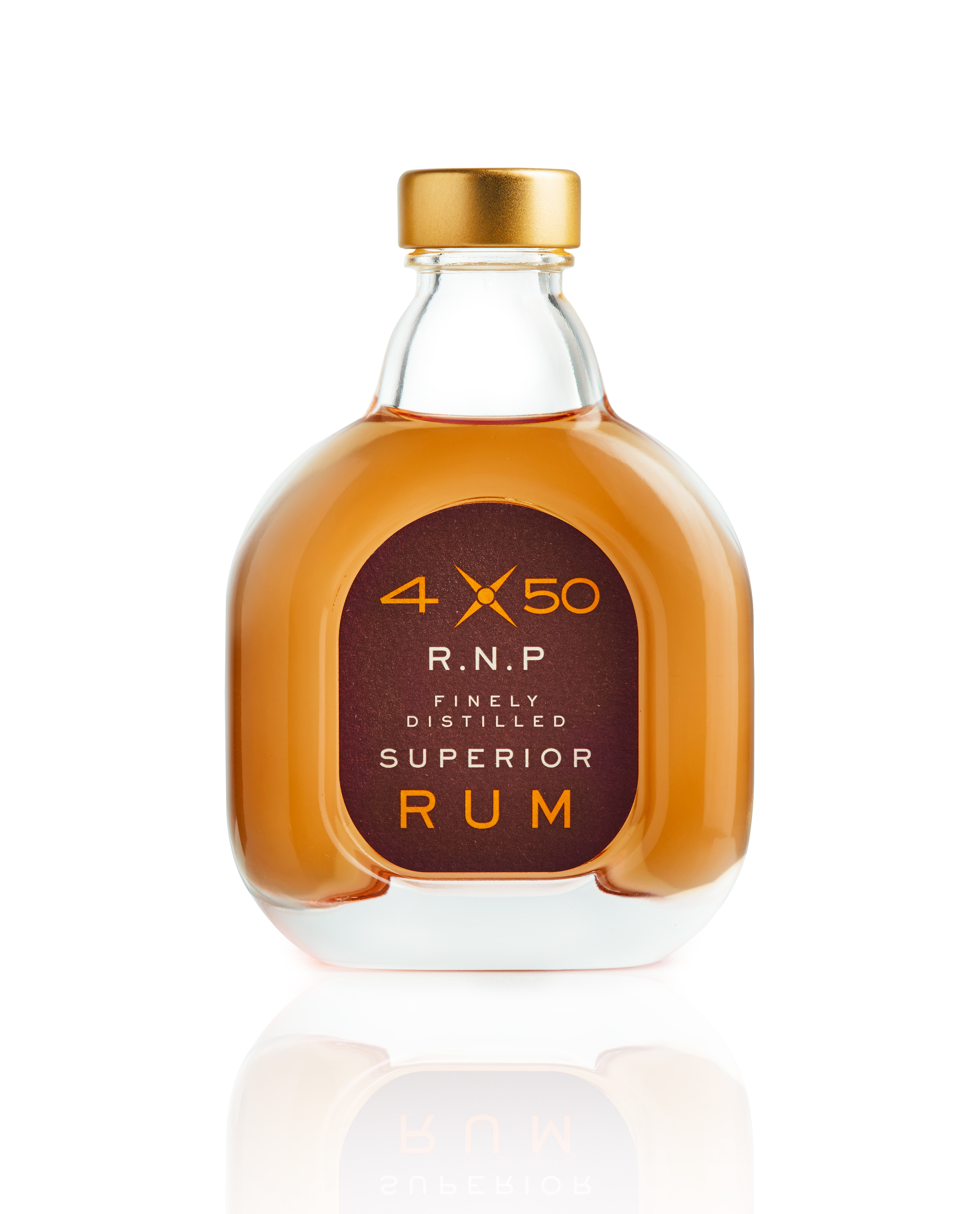 4X50 Finely Distilled Superior Rum by Reisetbauer Leder-Etikett 40,5%vol.
