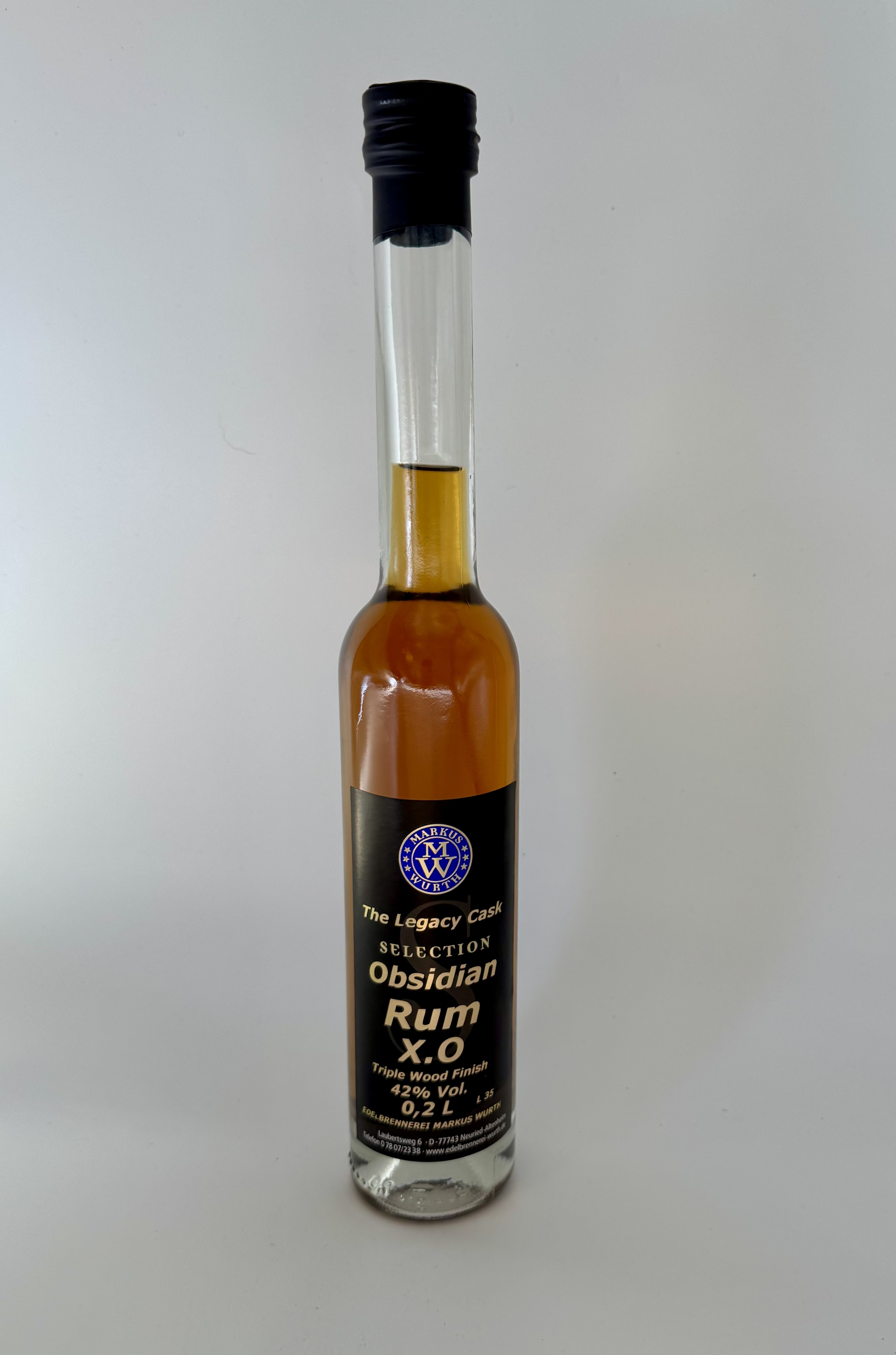 Wurth Rum Obsidian XO 42%vol.