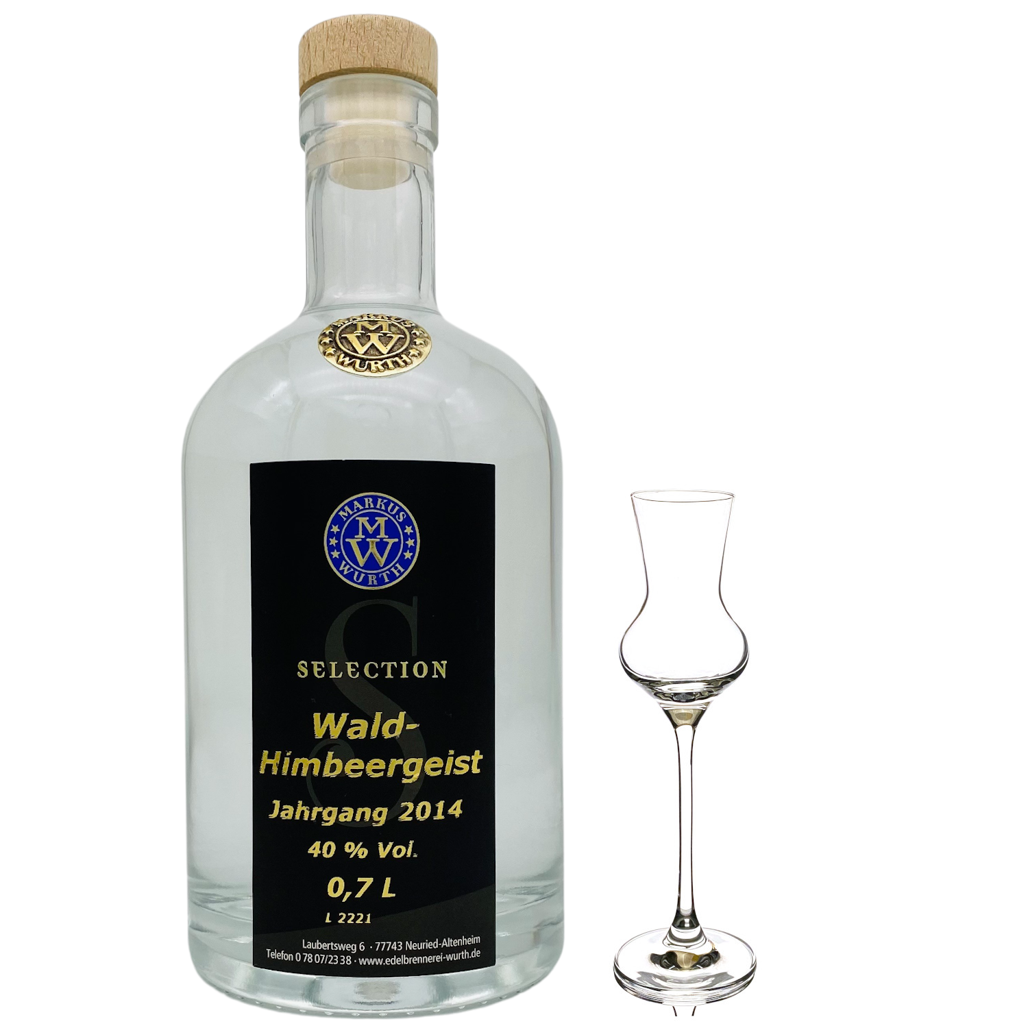 Wurth Schwarzwälder Himbeergeist, 40%vol. Wurth Schwarzwälder Himbeergeist, 40%vol.