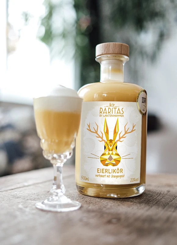 Lantenhammer RARITAS Eierlikör 20%vol verfeinert mit Orangengeist ISW Spirituose des Jahres 2024