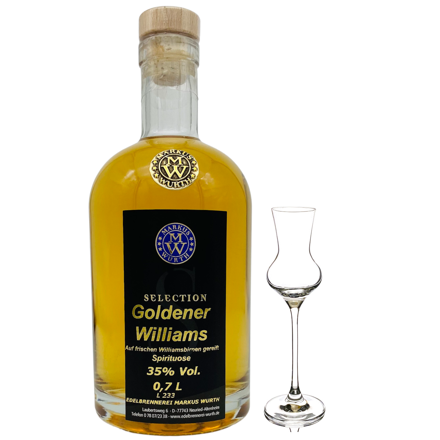 Wurth Goldener Williams Spirituose 35%vol.