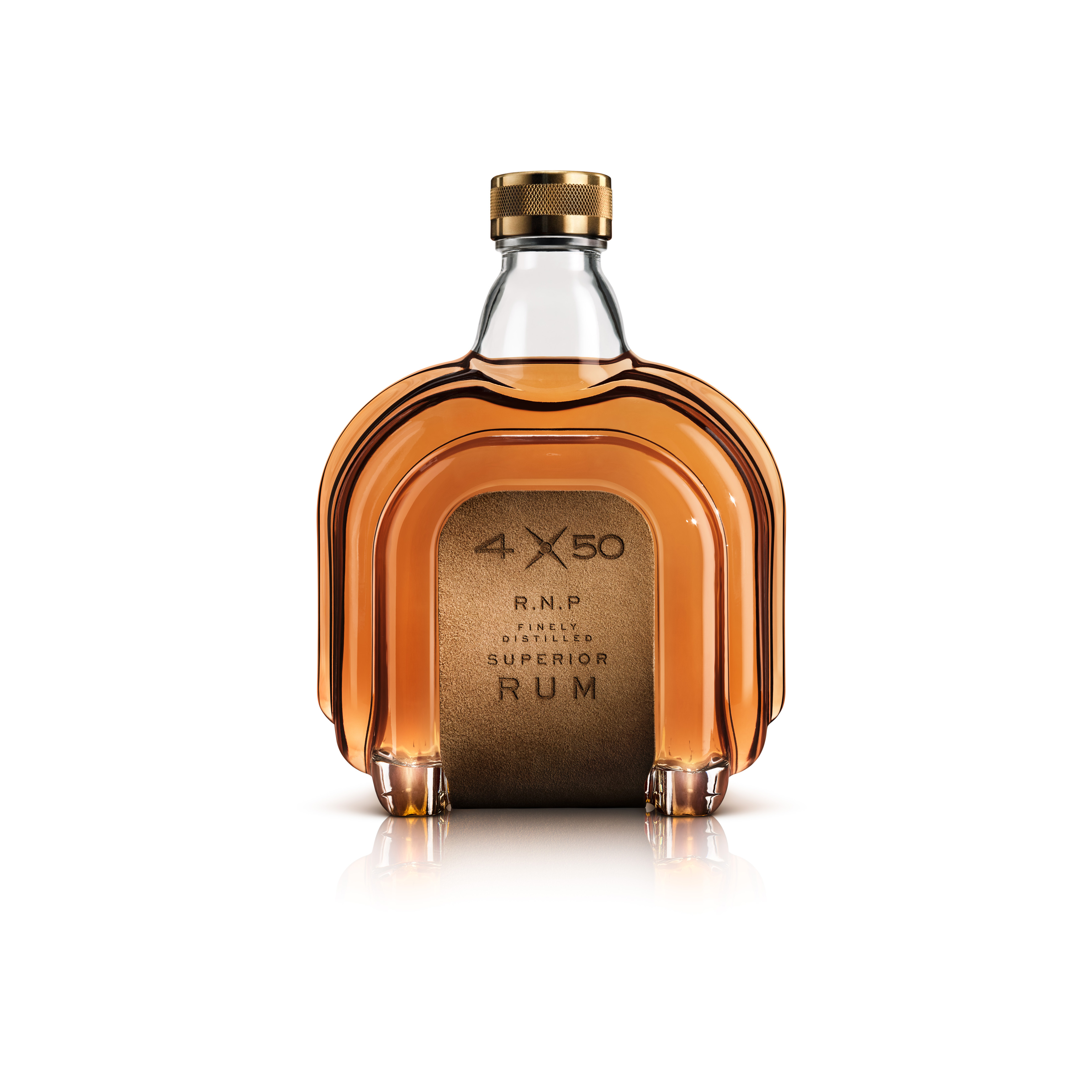 4X50 Finely Distilled Superior Rum by Reisetbauer Leder-Etikett 40,5%vol.